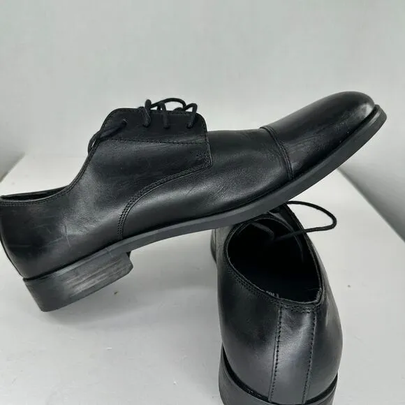 Nordstrom Black‎ Men's Dress Shoes Oxford Pointed Cap Toe Lace Up