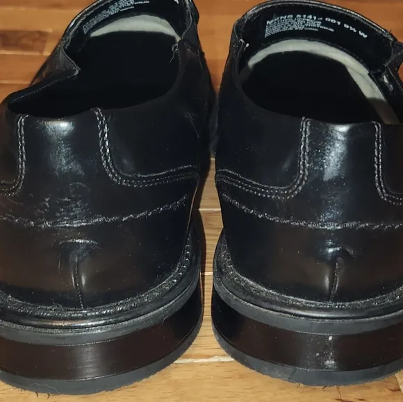 Nunn Bush Comfort Gel Mens 9.5 WIDE Black Leather Loafer Dress Shoes