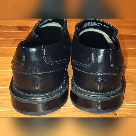 Nunn Bush Comfort Gel Mens 9.5 WIDE Black Leather Loafer Dress Shoes