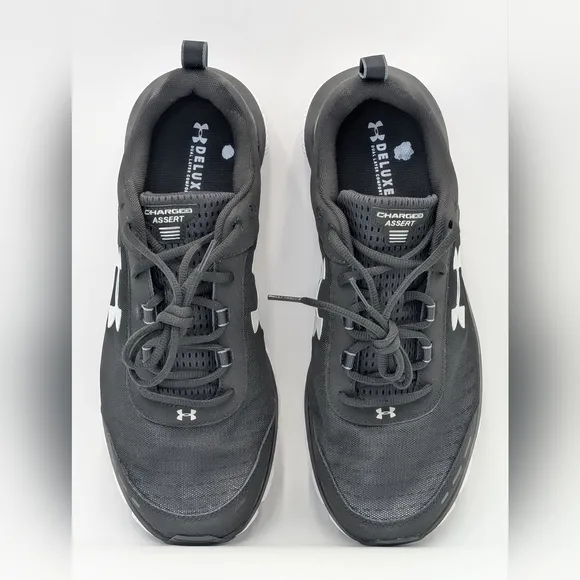 NWOB Under Armour Mens's Charged Assert 8 4E Black Running Shoe Size 13