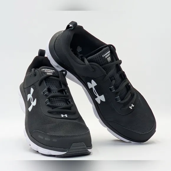 NWOB Under Armour Mens's Charged Assert 8 4E Black Running Shoe Size 13