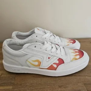 NWOB Vans Lowland CC Lenticular Unisex True White &amp; Flame Sneakers, Shoes