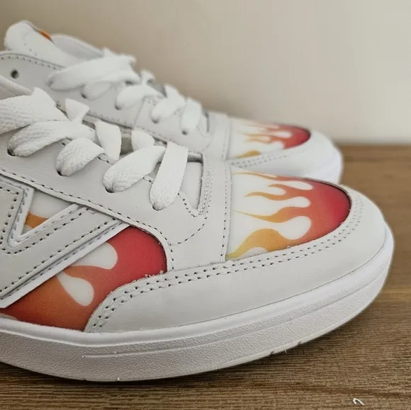 NWOB Vans Lowland CC Lenticular Unisex True White &amp; Flame Sneakers, Shoes
