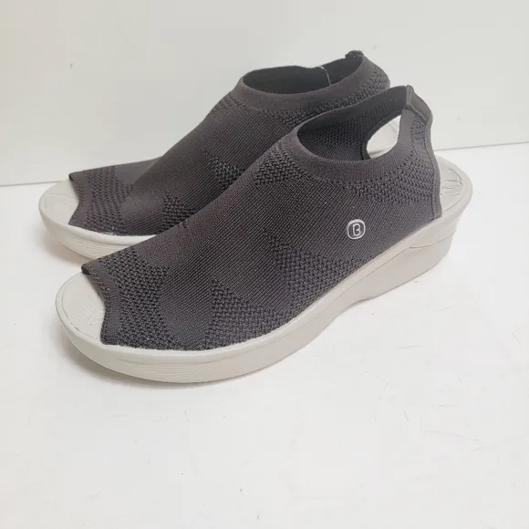 NWT Bzees Secret Peep Toe Nylon Vamp Slip-On Comfort Walking Shoes Size 10