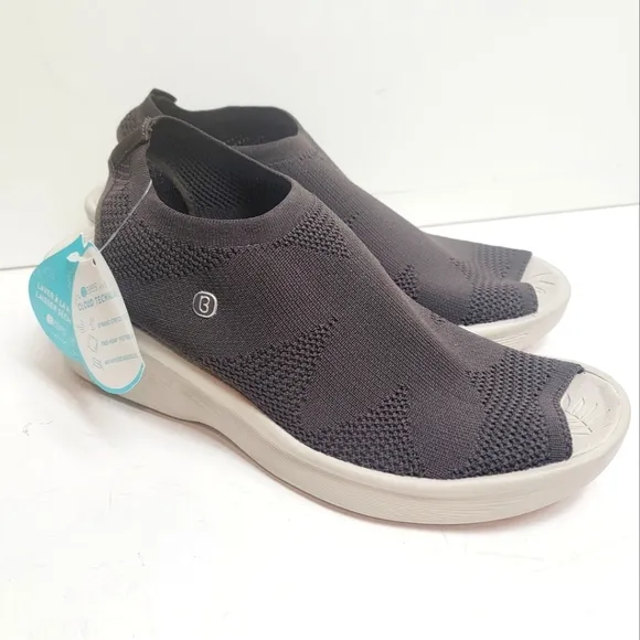 NWT Bzees Secret Peep Toe Nylon Vamp Slip-On Comfort Walking Shoes Size 10
