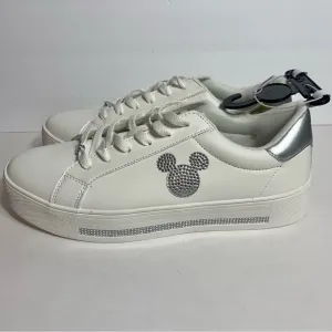 NWT. Disney Primark sneakers size 10. White shoes with sparkly Mickey design
