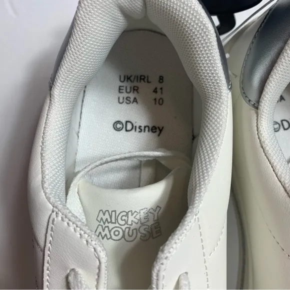 NWT. Disney Primark sneakers size 10. White shoes with sparkly Mickey design