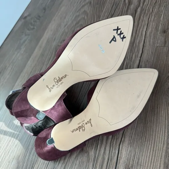 NWT Sam Edelman Zaida Burgundy Suede Pumps Size 8