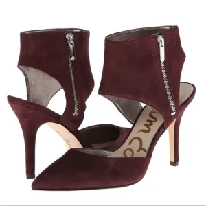 NWT Sam Edelman Zaida Burgundy Suede Pumps Size 8