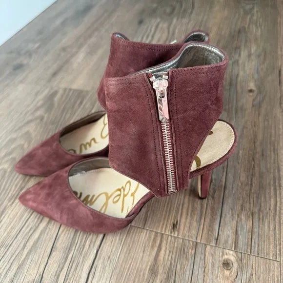 NWT Sam Edelman Zaida Burgundy Suede Pumps Size 8
