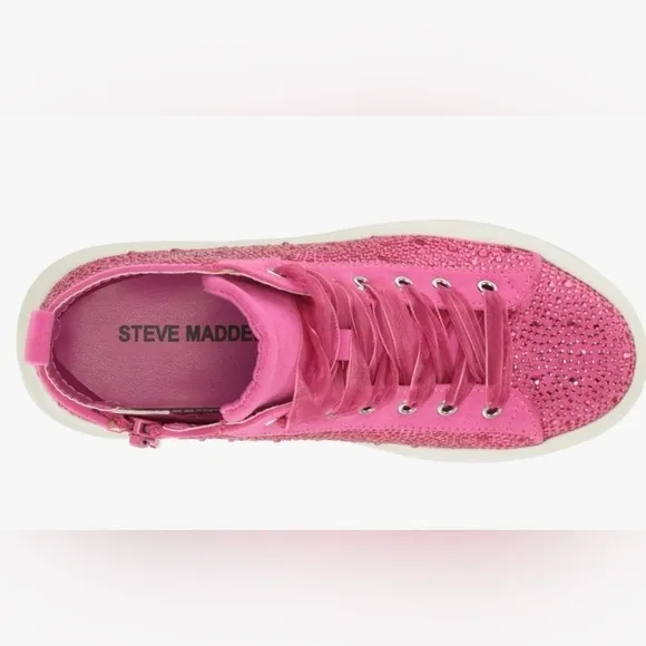 NWT-Steve Madden Girls Shoes Pink Carlyy Sneaker