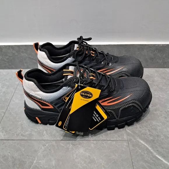 Oliver by Honeywell Steel Toe Black Work Safety Sneakers Shoes - Mens Size US 11