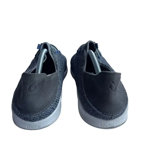 OluKai Alapa Li Slip On Lace Up Comfort Shoes Gray Men’s Size 11.5 10395-2626