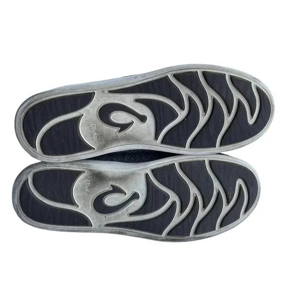 OluKai Alapa Li Slip On Lace Up Comfort Shoes Gray Men’s Size 11.5 10395-2626