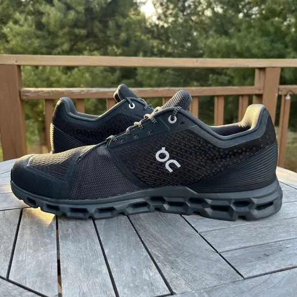 On Cloud Cloudstratus Running Shoes Mens Size 14 Black Walking Sneakers