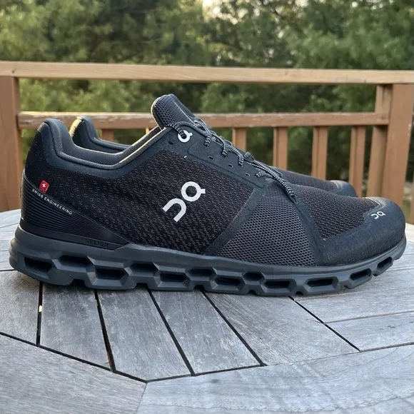 On Cloud Cloudstratus Running Shoes Mens Size 14 Black Walking Sneakers