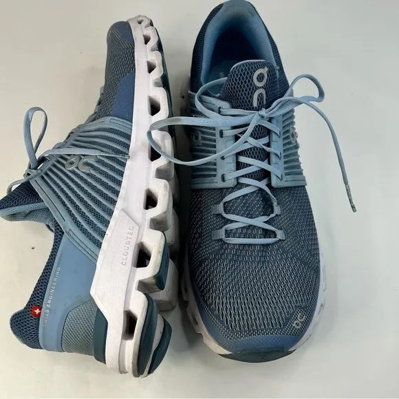 On Cloud OC Running Shoes CloudTec Helion Blue US Women's W10 Cloudrunner Wide