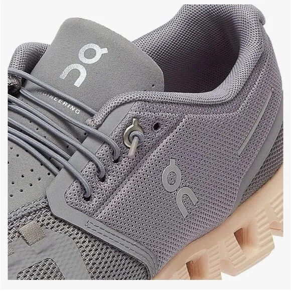 On Cloud Women's Cloud 5 Sneakers Zinc/Shell Size 8 Shoes Women’s tennis shoes
