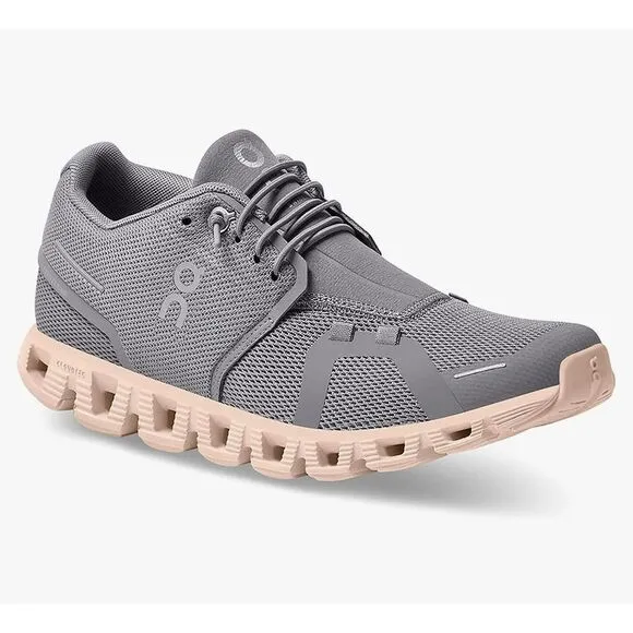 On Cloud Women's Cloud 5 Sneakers Zinc/Shell Size 8 Shoes Women’s tennis shoes