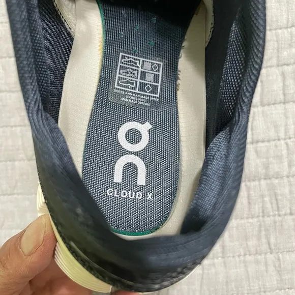 On Cloud X Helion Cloudtec Women’s 10 Black White Cream Shoes Running Athletic