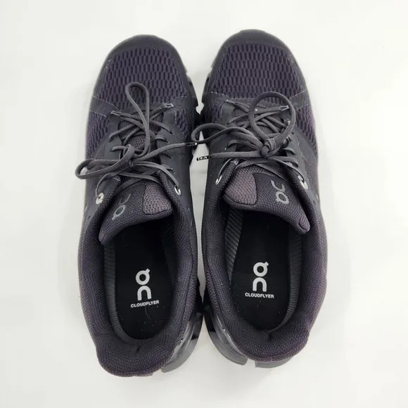 On CloudFlyer Shoes Men's Size 12 Athletic Running  All Black Sneakers