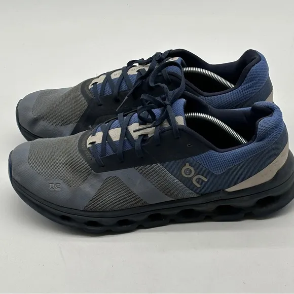 On Cloudrunner Mens 12.5 Shoes Blue Running Walking Gym Cushion Sneaker Comfort