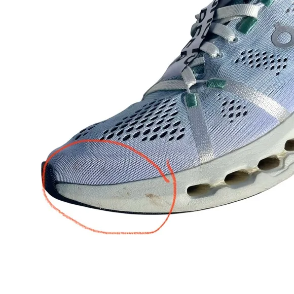 On running cloudsurfer shoes road running sneakers mineral aloe blue women’s 8