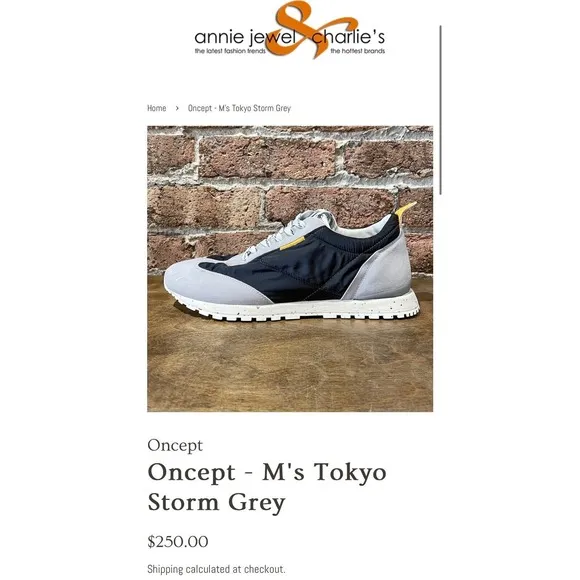 ONCEPT Travelist F22 Tokyo‎ Sneakers - Storm Grey Multi - Women's Sz 6 $250