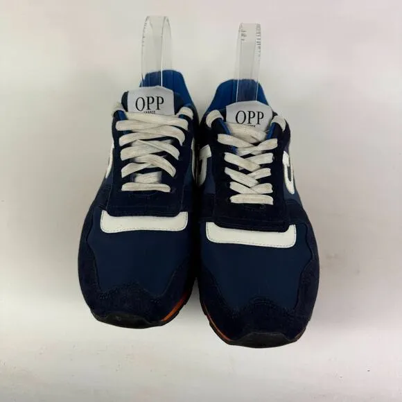 OPP France Athletic Shoes Women's 8 Blue Suede Lace-Up Low Top Running Sneakers