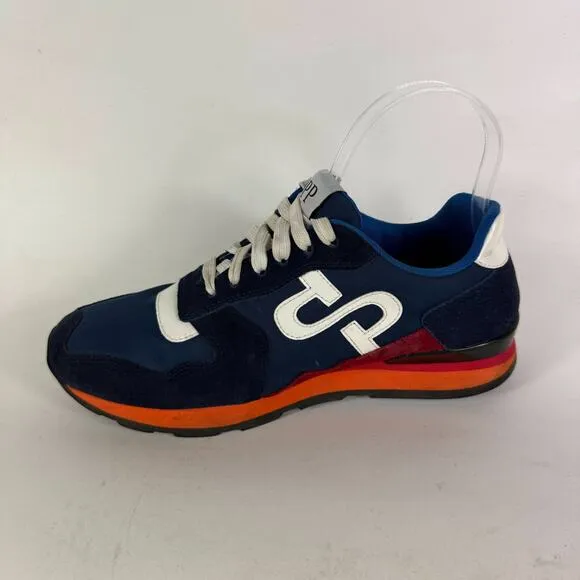 OPP France Athletic Shoes Women's 8 Blue Suede Lace-Up Low Top Running Sneakers