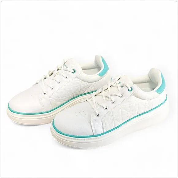 OrthoComfoot White Aqua Comfy Platform Sneakers Arch Support Walking Shoes 39