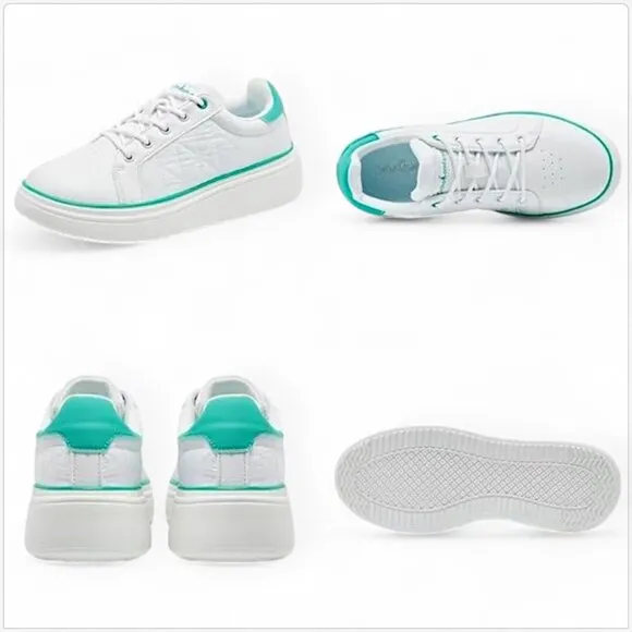 OrthoComfoot White Aqua Comfy Platform Sneakers Arch Support Walking Shoes 39