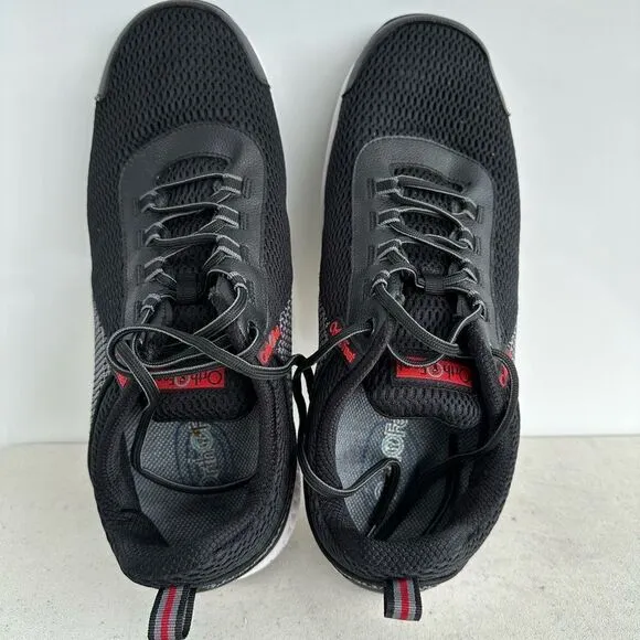 Orthofeet 617 Edgewater Stretch Knit Shoes Black Mens Sz 14 Wide 6E Orthopedic