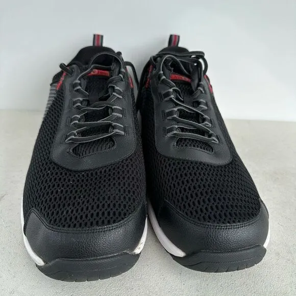 Orthofeet 617 Edgewater Stretch Knit Shoes Black Mens Sz 14 Wide 6E Orthopedic