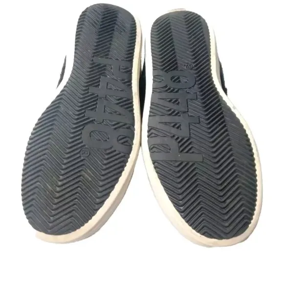 P448 Women's John Calf Hair Lace Up Sneakers Size 6 Shoes EU 36 Black