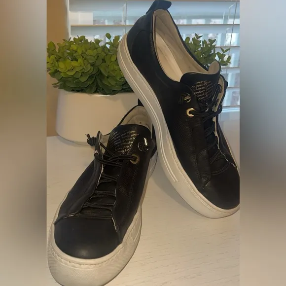 Paul Green Womens Faye Sneakers Shoes Black Leather.🖤