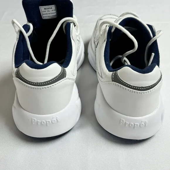 Propet Stability Walker Walking Shoes 8.5 W/E White Leather Orthopedic Diabetic