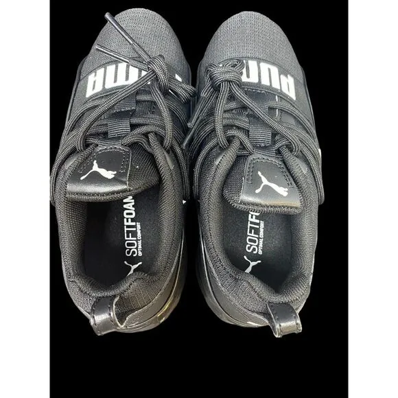 PUMA Cell Regulate‎ PS Toddler - Youth Running Shoes Size 2C Black White NIB