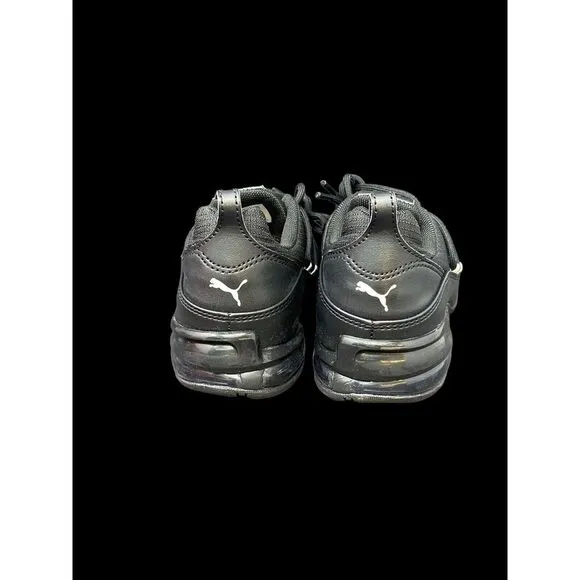 PUMA Cell Regulate‎ PS Toddler - Youth Running Shoes Size 2C Black White NIB