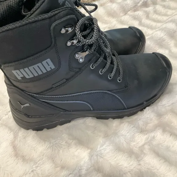 Puma Men's Conquest Black Comp Toe Side Zip Oil, Heat, and Slip Resistant SZ 14