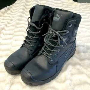 Puma Men's Conquest Black Comp Toe Side Zip Oil, Heat, and Slip Resistant SZ 14