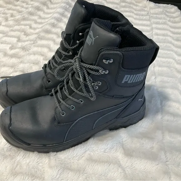 Puma Men's Conquest Black Comp Toe Side Zip Oil, Heat, and Slip Resistant SZ 14