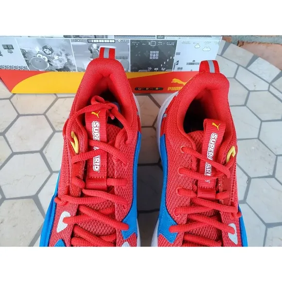 Puma RS-Dreamer Super Mario 64 JR Nintendo Red Blue White 194652-01 US Size 6.5C