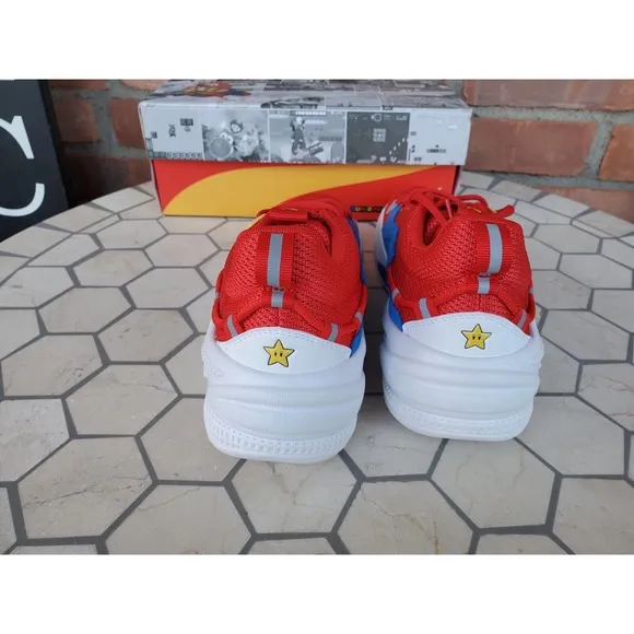 Puma RS-Dreamer Super Mario 64 JR Nintendo Red Blue White 194652-01 US Size 6.5C