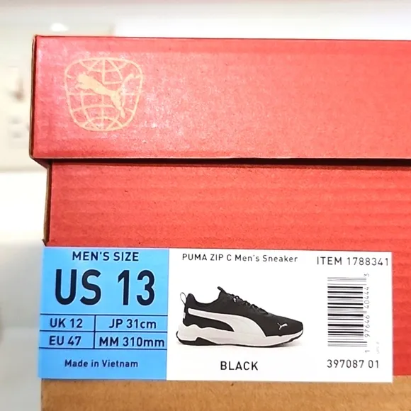 PUMA ZIP C Men's Sneakers Size 13 New in box