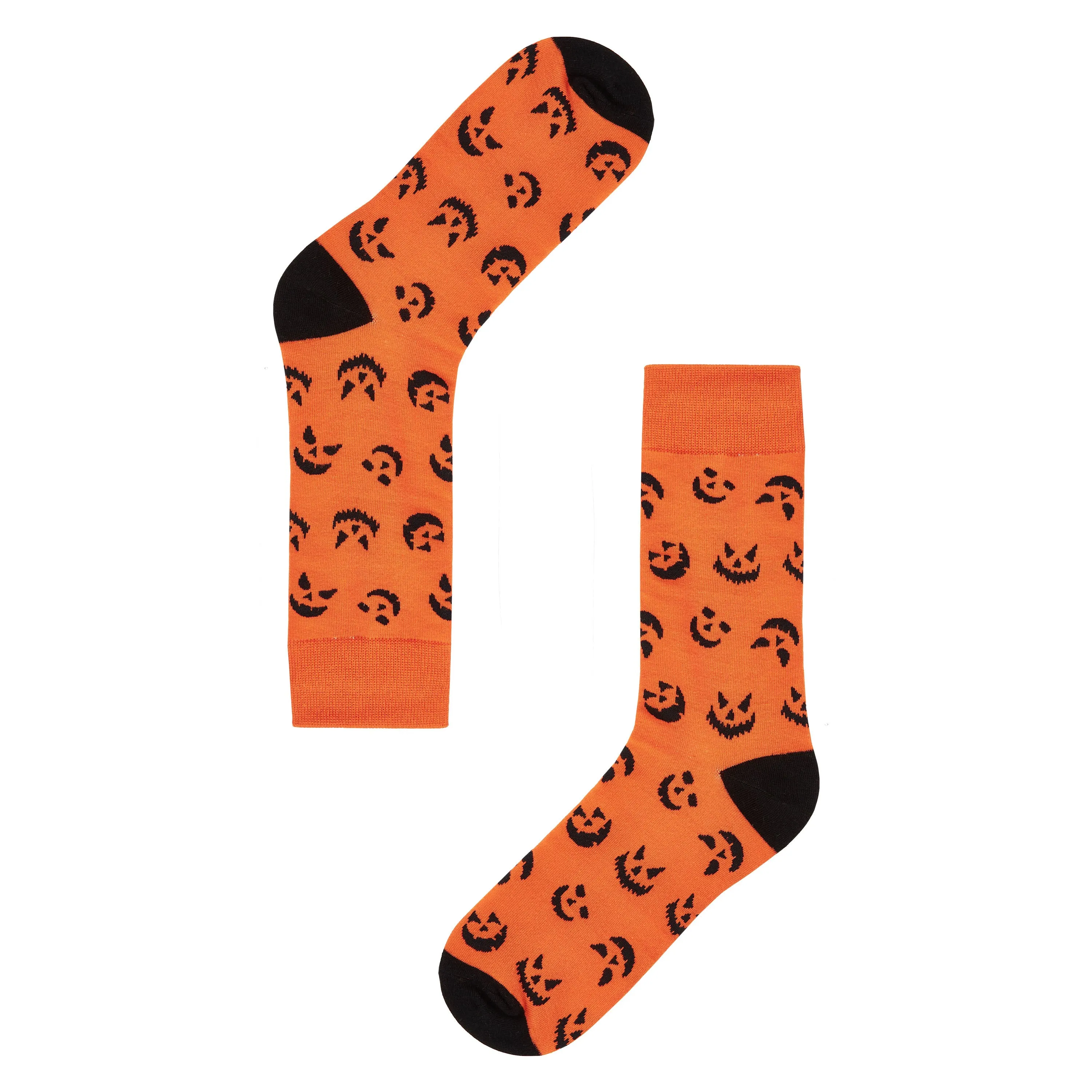 Pumpkin Series Printed Crew Length Socks