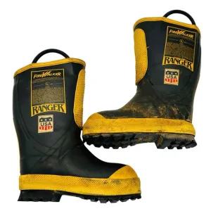 Ranger FireWalker Boots Nomex Lining Steel Toe Size 5 Medium Black Yellow EUC