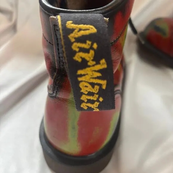 Rare Dr Doc Martens Tie Dye Boots 90s Vintage Original Made England US 8.5 UK 6