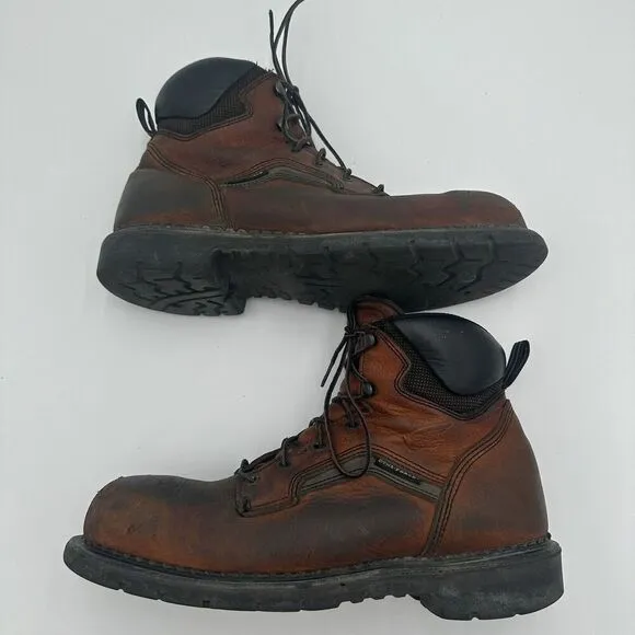 Red Wing 2226 Dyna-Force Mens Safety Toe Brown Leather Work Sport Boots Size 12