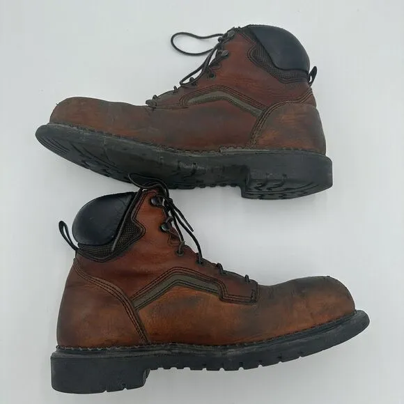 Red Wing 2226 Dyna-Force Mens Safety Toe Brown Leather Work Sport Boots Size 12